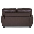 thumbnail image 6 of Lexicon Rubin Faux leather 2-Piece Upholstered Sofa Set in Dark Brown, 6 of 12
