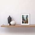 thumbnail image 2 of New York City Rainy Day Abstract Action Cityscape Artwork Framed Wall Art Print 9X7 Inch, 2 of 5