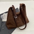 thumbnail image 6 of Yucurem Women Suede Shoulder Bag Stylish Crossbody Bag Fashion Tote Bag (Coffee ) Fashion shoulder bag (Coffee), 6 of 10