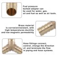 thumbnail image 3 of Unique Bargains 6Set 12mm Y Shaped Hose Barb Y Barbed Tube Pipe Fitting Brass Hose Fitting Connector with Clamps, 3 of 6
