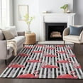 thumbnail image 6 of Addison Rugs Mayfield Washable Tropical Stripes & Flamingos Pink Rectangle Rug, 9' x 12', 6 of 6