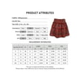 thumbnail image 2 of FASHIONWT Women Cute Christmas Plaid Empire Waist Mini Tiered Skirts, 2 of 8