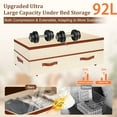 thumbnail image 5 of Natubeau 2 Pack 92L Under Bed Storage Containers with Wheels, Breathable Non-woven Under Bed Storage Organizers for Bedding, Clothes, Shoes, Beige, 5 of 11