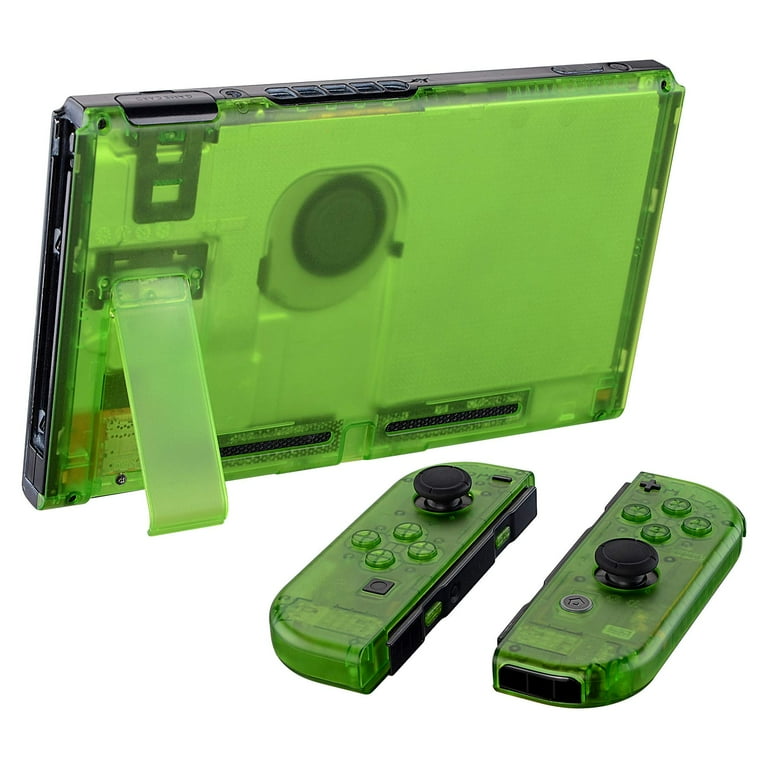 eXtremeRate Transparent Clear Green Back Plate for Nintendo Switch