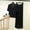 Black, variant on Zivyakyro 2PC Modal Women Lounge Set Cotton Summer Women Pajamas V Neck Short Sleeve Tops Plain Loose and Wide Leg Long Drawstring Pants Loungewear