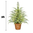 thumbnail image 3 of 2FT/3FT/4FT PreLit Green Artificial Christmas Tree, Warm White LED Lights Twinkling Glow, Realistic Tabletop Tree PreAssembled Holiday Decor for Home Apartment Entryway Indoor Display, 3 of 4