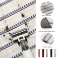 thumbnail image 6 of Navy Blue Leaf Stripe Washable Small Entryway Area Rugs 2'x3', Country Vintage Beige Minimalist Vertical Leaves Washable Throw Rug Non-Slip Sturdy Edge Binding Carpet for Front Door Floor Room Entry, 6 of 9