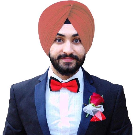 eloria Sikh Turban Cotton Voile Sikh Turban Punjabi Patka Pagri Dastar Fabric Peach