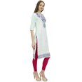 thumbnail image 2 of Bimba Women's Casual Digital Printed Kurta Green Ethnic Kurti Designer Tunic-20, 2 of 5
