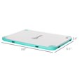 thumbnail image 2 of Floating Water Dock with Air Pump - 8' x 6' Inflatable Island Mat for Pool, Beach, Lake - Blue & Green, 880lb Capacity, 2 of 7