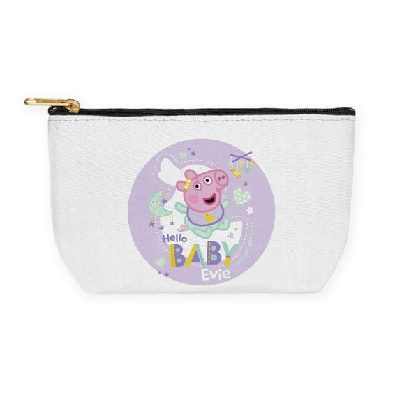 CafePress - Peppa Pig: Hello Baby Evie - 8.5" x 4.5" Cosmetic Pouch