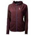 thumbnail image 2 of Women's Cutter & Buck Maroon Southern Illinois Salukis Adapt Eco Knit Hybrid Recycled Full-Zip Hoodie, 2 of 3