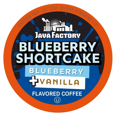 Java Factory Blueberry Shortcake Coffee Pods, Keurig Compatible, 40-Pack