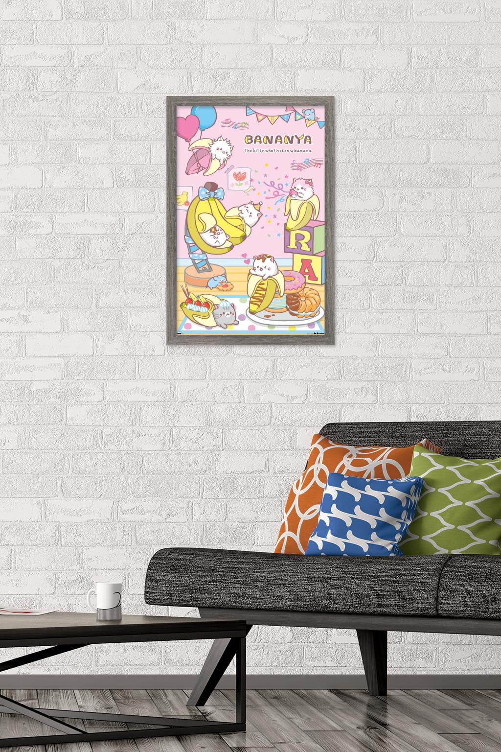 Bananya - Party Wall Poster, 14.725" x 22.375" Framed