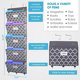 thumbnail image 2 of Organizador de Archivos Homyfort para Puertas Soporte de Almacenamiento Colgante 5 Bolsillos Extra Grandes Gris con Patrón de Linterna, 2 of 3