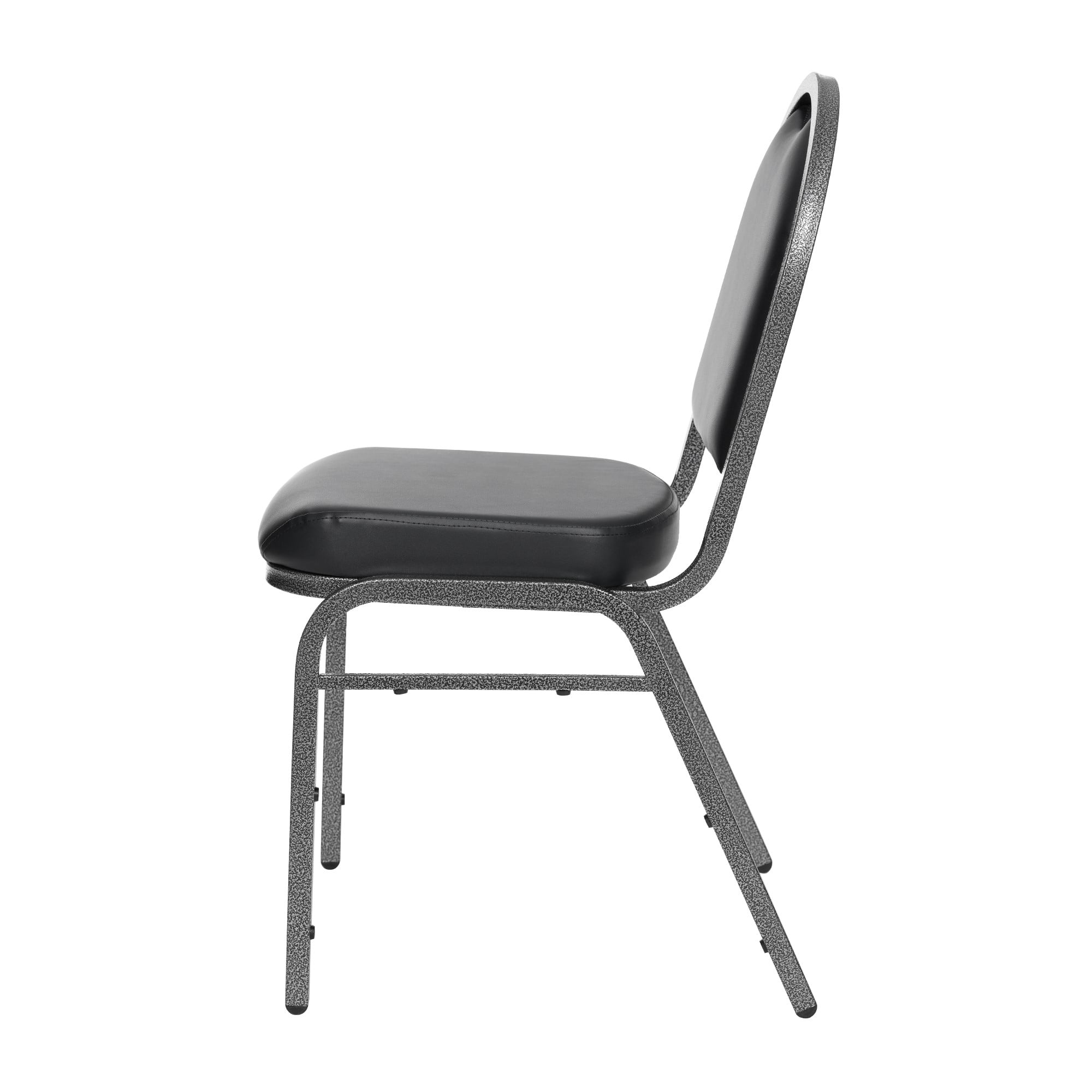 Hampden Furnishings Celia Collection Vinyl Banquet Chair, Black, Pack of 2