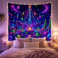 thumbnail image 2 of Cosmic Tree of Life in Mystical Glowing Forest, Psychedelic Art for Space Lovers, Celestial Wall Decor Christmas Gift Tapestry Wall Hanging for Dorm Room, Bedroom and Living Room, 2 of 7