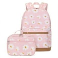 thumbnail image 1 of EIMELI 2PCS Daisy Printed Kids Backpack Girls School Bookbag Set Elementary Students Daypack with Lunch Bag, 1 of 8