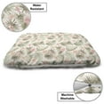 thumbnail image 3 of Palm Pet Bed, Vintage Essential Tropic Leaves and Flowers Blossom, Chew Resistant Pad for Dogs and Cats Cushion with Removable Cover, 24" x 39", Eggshell Dusk, by Ambesonne, 3 of 4