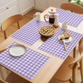 thumbnail image 5 of Purple Placemats Set of 6 Country French Rustic Buffalo Plaid Modern Art Place Mats Indoor Wipeable Table Mats Washable Cloth Dining Table Placemats for Kitchen Holiday Party Home Decor 13x19 Inch, 5 of 9