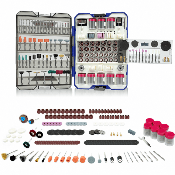 Rotary Tool Accessory Kit, Universal Fitment for Polishing, Sanding, Cutting, Drilling, Engraving, 652 Pieces