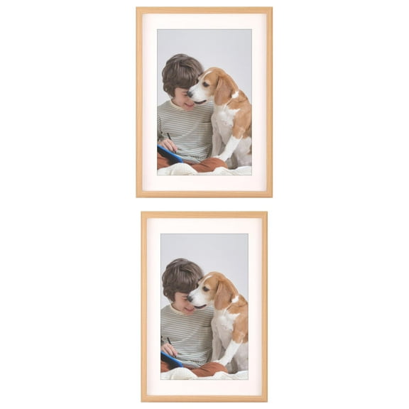 Unique Bargains 2 Packs Picture Frames Wood Grain Color 4x6/5x7