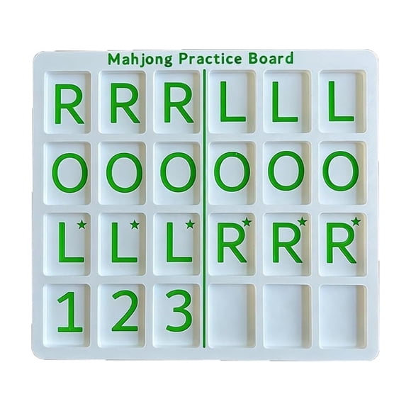 SIYTUAU Portable Mahjong Practice Board With 24 Slots For Charleston Mahjong Lovers Durable Plastic For Easy Use And Storage Compact Size For Home