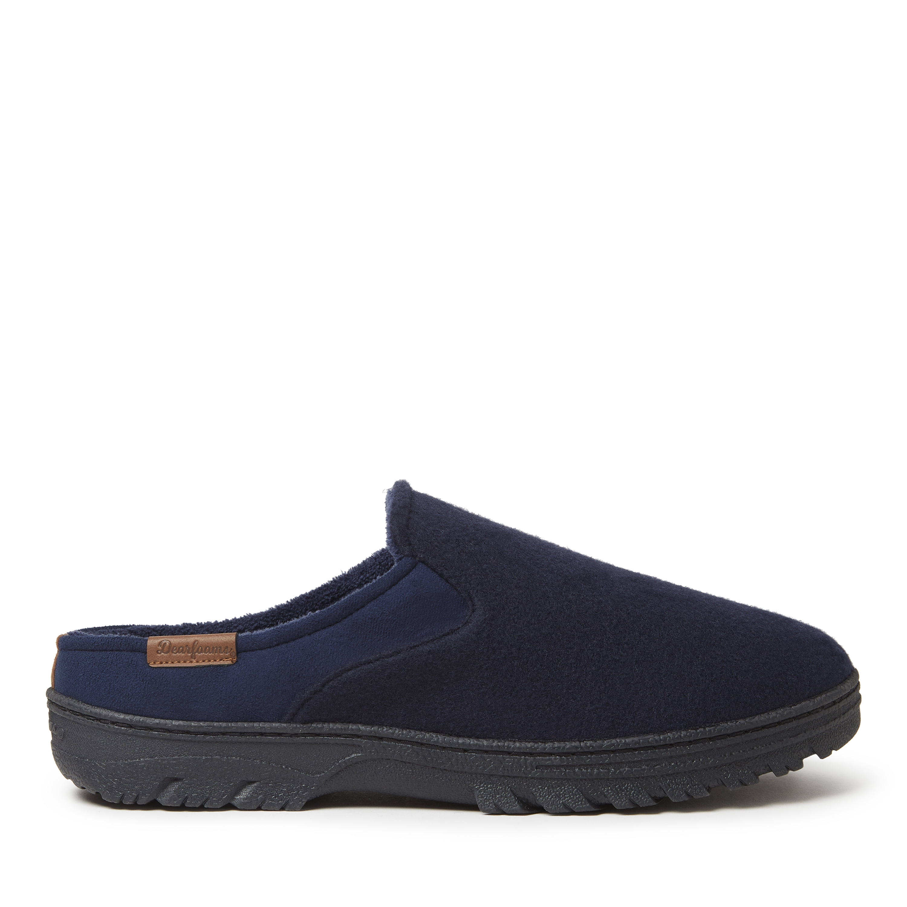 Dearfoams Wool Inspired & Microsuede Clog Slippers with Memory Foam