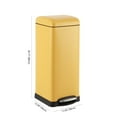 thumbnail image 6 of happimess Betty Retro 8-Gallon Step-Open Trash Can, Daffodil Yellow, HPM1007K, 6 of 8