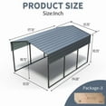 thumbnail image 5 of 12x20 FT Metal Carport,Heavy Duty Canopy Galvanized Steel Outdoor Garage for Snow,Waterproof Car Shelter,439 ibs, 5 of 10