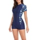 thumbnail image 3 of WILLBEST Trajes de Baño Bikini Conjunto Manga Corta Cremallera Traje de Baño Conservador Traje de Surf Para Mujer Traje de Baño Para Mujer, 3 of 8