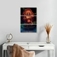 thumbnail image 2 of Elephant Stock Ornate Buddha Statue Wall Art - Vertical Multi Panel Canvas - Living Room Wall Decor - Religion And Spirituality Multi Panel - Black And Teal Decor - 14" x 23", 2 of 4