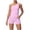 Pink-yoga outfits for women, variant on Workout Sets for Women High Waist Biker Shorts One Shoulder Sports Tank Top 2 Piece Gym Yoga Outfits