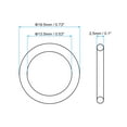 thumbnail image 2 of Uxcell 18.5x13.5x2.5mm Nitrile Rubber O Rings Metric Sealing Gasket, Black 100 Pack, 2 of 6