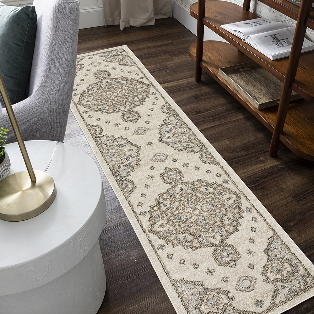 Mohawk Home Huffman Indoor Ornamental Runner Rug, Grey, 1'11" x 10'