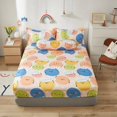 thumbnail image 1 of Millions Of Happy Emojis Fitted Bedsheet, 1 of 8