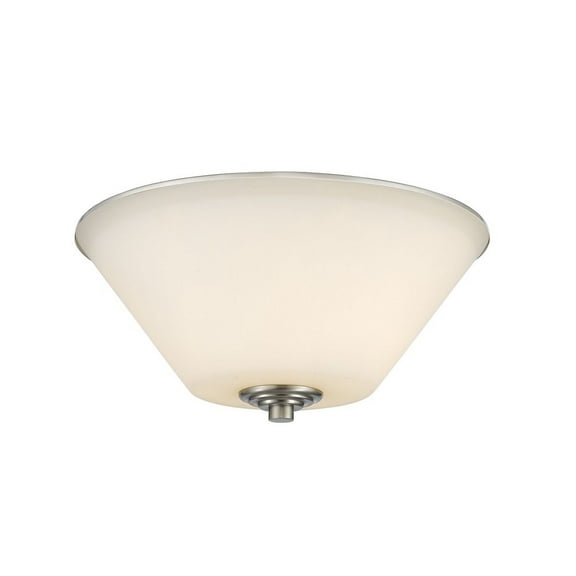 2 Light Flush Mount in Fusion Style 13 inches Wide By 6 inches High-Brushed Nickel Finish Bailey Street Home 372-Bel-1918289