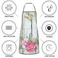thumbnail image 6 of Yiaed Vintage Wood with Floral Print Kitchen Apron with Hand Wipe Pockets,Big Pocket,Aprons for Women with Pockets, Waterproof for Cooking Baking, 6 of 7