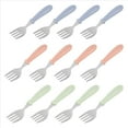 thumbnail image 3 of 12PCS Toddler Forks Toddler Utensils,Stainless Steel Baby Forks,Kids Silverware Children's Cutlery Set for Self Feeding,12x Kids Fork Set, 3 of 4