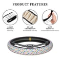 thumbnail image 7 of Cauagu Bear And Polka Dot Print Car Steering Wheel Cover - Universal Car Accessory for Diverse Cars for Steering Wheel with a Diameter of 14.5"-15", 7 of 7