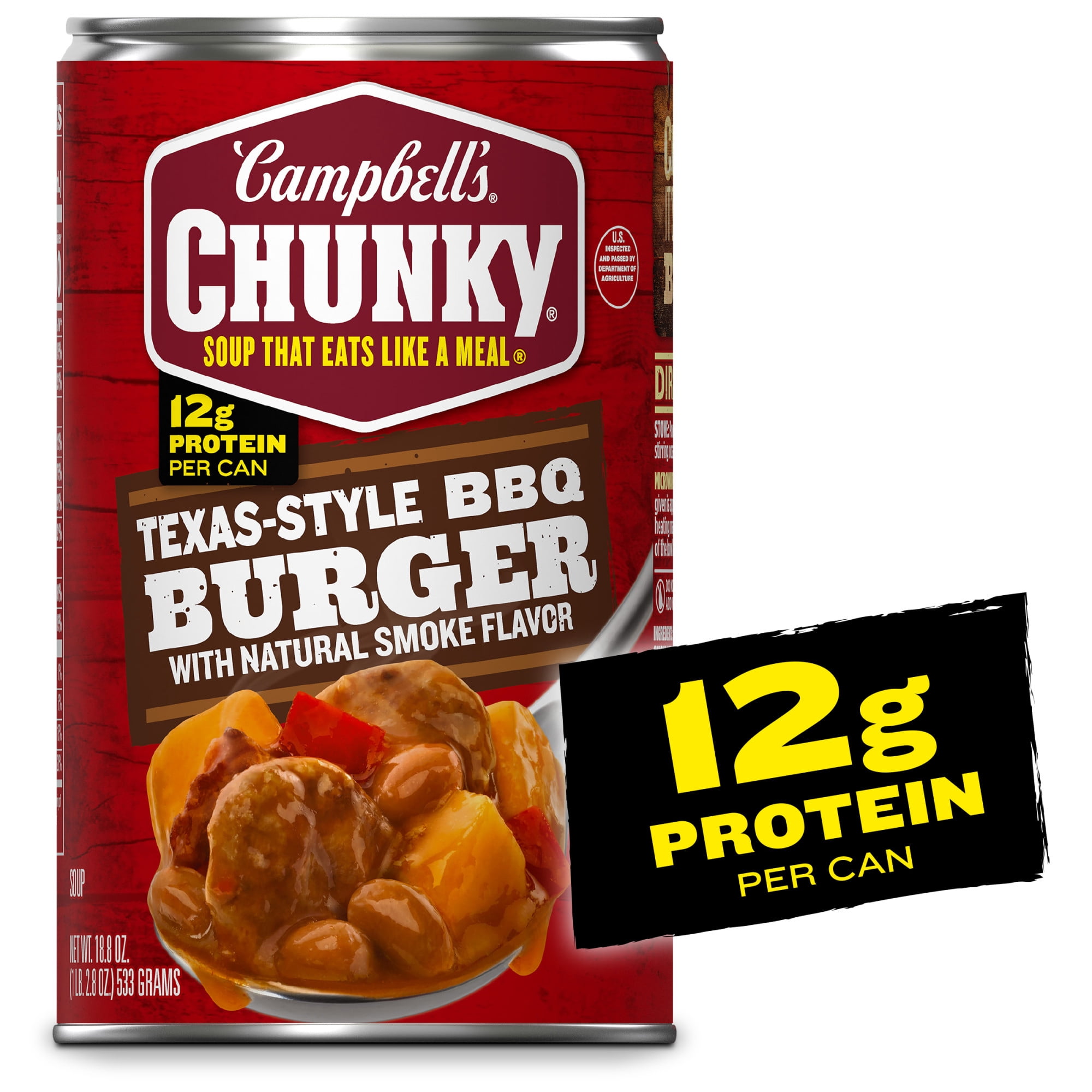 Campbell's Chunky Cheesy Jalapeno Burger Soup, 18.8 oz Can with