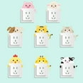 thumbnail image 3 of Small Cute Cartoon Animal Switch Sticker Nursery Cartoon Switch Kids Bedroom Removable Wall Decals PVC Home Wallpaper, 3 of 7