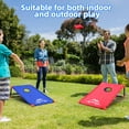 thumbnail image 2 of CornHole Boards Set Portable with 8 Bean Bags,Cornhole Beach Yard Games for Adults Kids and Family Outdoor Indoor Carnival Picnic Camping Travel Lawn Birthday Party (3 x 2 ft Classic Red Blue), 2 of 8