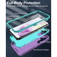 thumbnail image 3 of for Samsung Galaxy A35-5G Case, with Screen Protector, Port Protection, Full-Body Non-Slip Silicone Rubber Covered, 3-Layer Heavy Duty Drop-Proof Cover Phone Case, Purple, 3 of 14