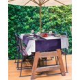 thumbnail image 3 of Fsddascl Purple Geometric Outdoor Tablecloth - 54x80 Inch Rectangle Dining Table Cover, Vintage Oil Painting Contemporary Waterproof Outdoor Table Cloth with Umbrella Hole & Zipper for Picnic/Patio, 3 of 7