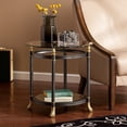 thumbnail image 1 of SEI Meubles Allesandro Table Ronde en Verre en Or, 1 of 5