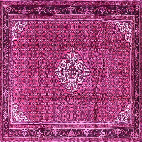 Ahgly Company Indoor Square Persian Pink Traditional Area Rugs, 8' Square