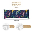thumbnail image 2 of KLL Ultra Soft Microfiber Body Pillow Cover/Pillowcases 20"x54" with Hidden Zipper Closure-Dinosaur Flowers, 2 of 5