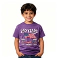 thumbnail image 5 of Tisuna Teen Boys Patriotic T Shirts Size 2-3 Years America Flag Print Short Sleeve Crew Neck Tops Breathable Child Boys 4th Of July Purple Celebrate Anniversary T-Shirts, 5 of 5