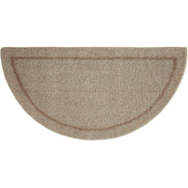 UniFlame Beige Hand-Tufted 100% Wool Hearth Rug